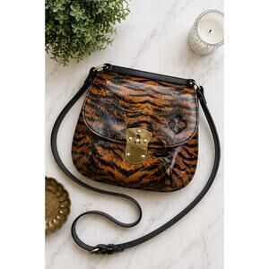 NWT PATRICIA NASH Veneto Tiger Print Leather Crossbody Bag Purse